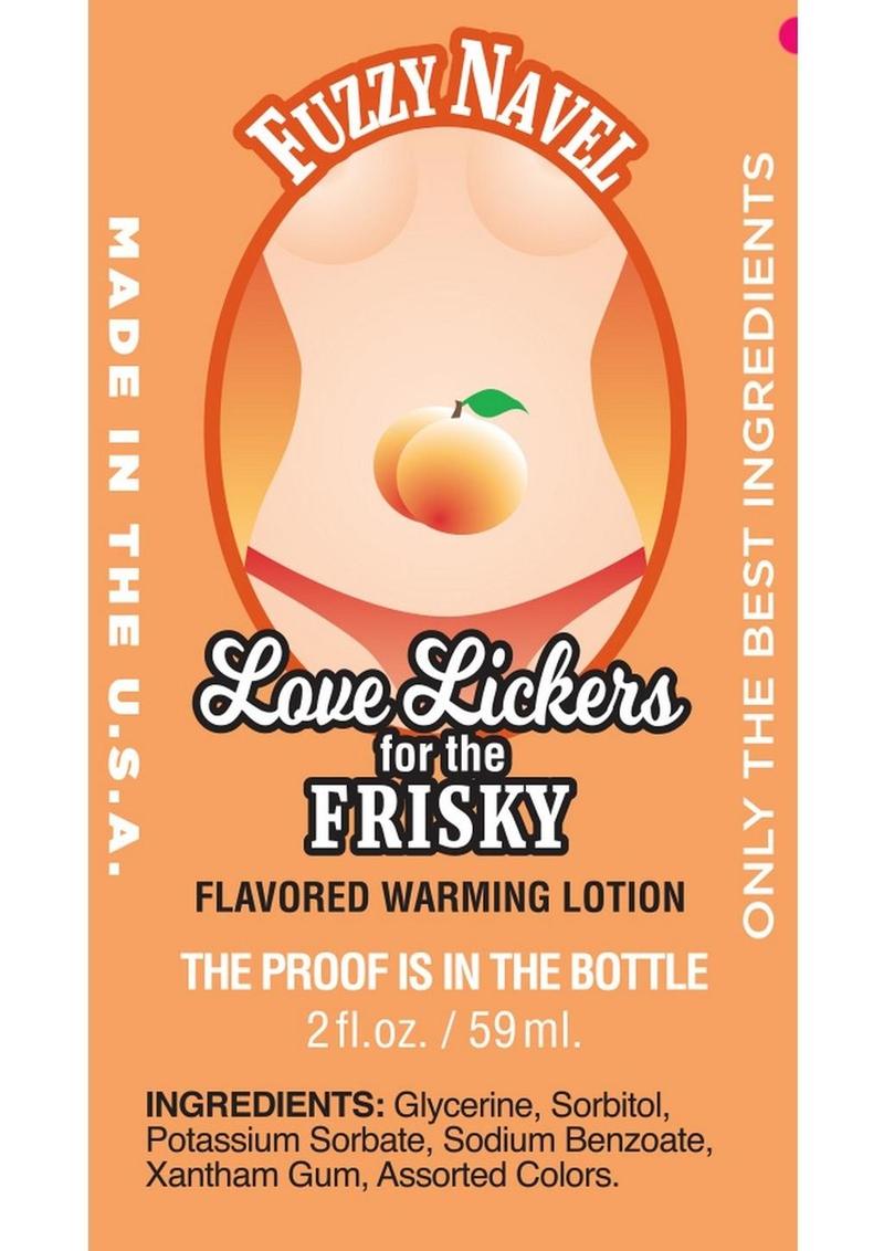 Love Lickers Peach Flavored Warming Massage Oil 2oz - Fuzzy Navel