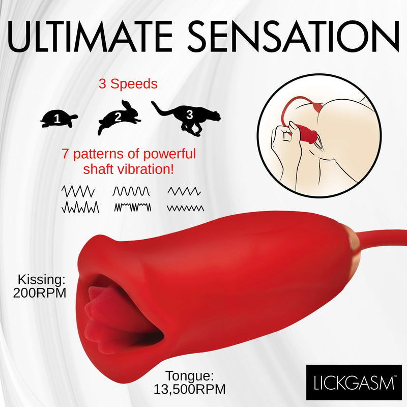 Magic Kiss Kissing Clitoral Stimulator With Thrusting Vibrator