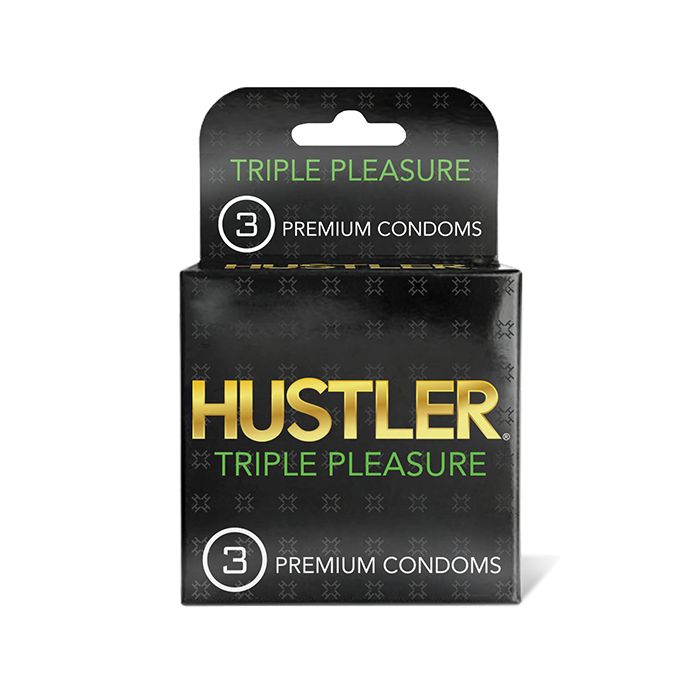 Hustler Triple Pleasure Premium Condoms - Pack of 3