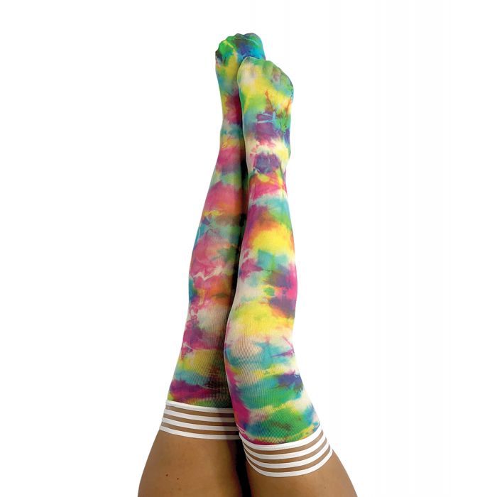 Kix'ies Gilly Tie Die Thigh High Bright