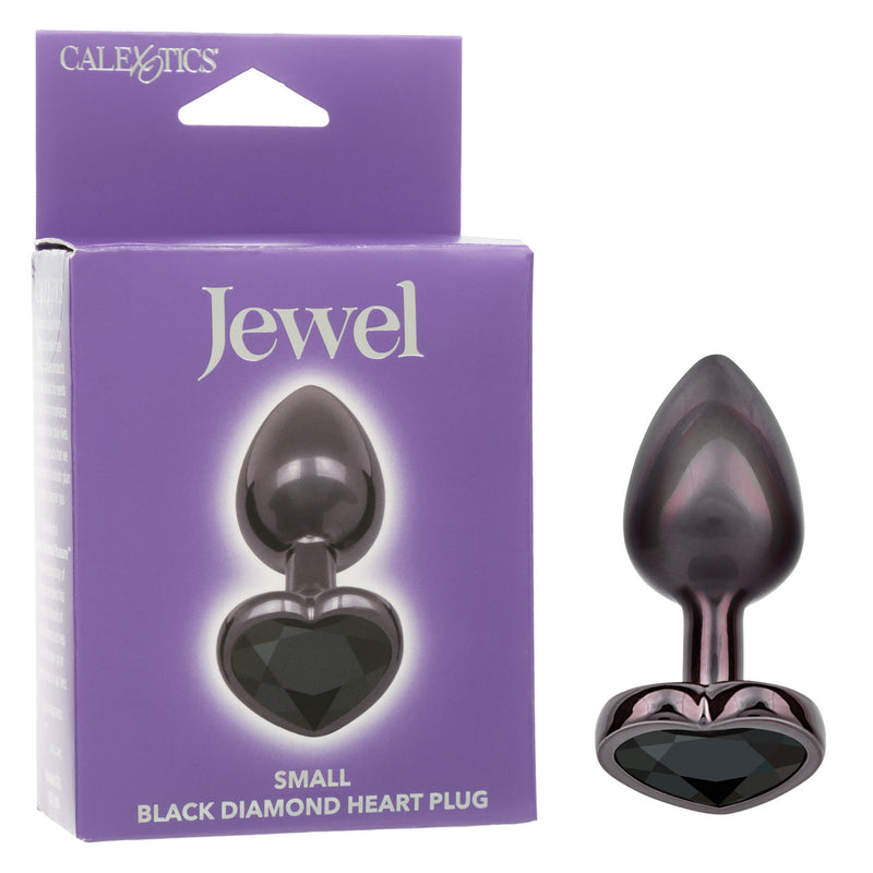 Jewel Black Diamond Heart Plug