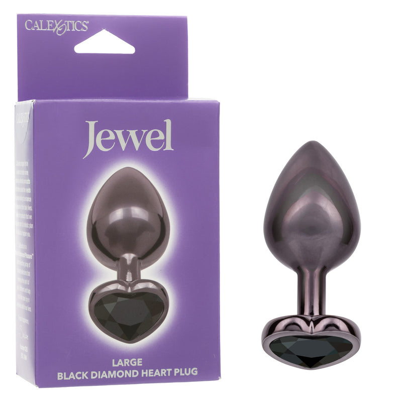 Jewel Black Diamond Heart Plug