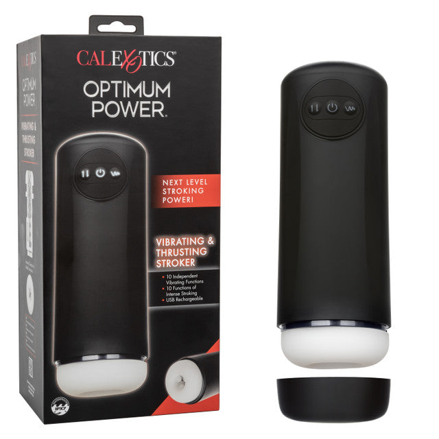 Optimum Power Vibrating and Thrusting Stroker - Black