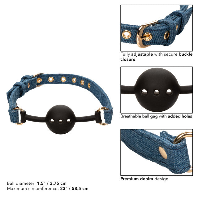 Ride 'em™ Premium Denim Collection Ball Gag