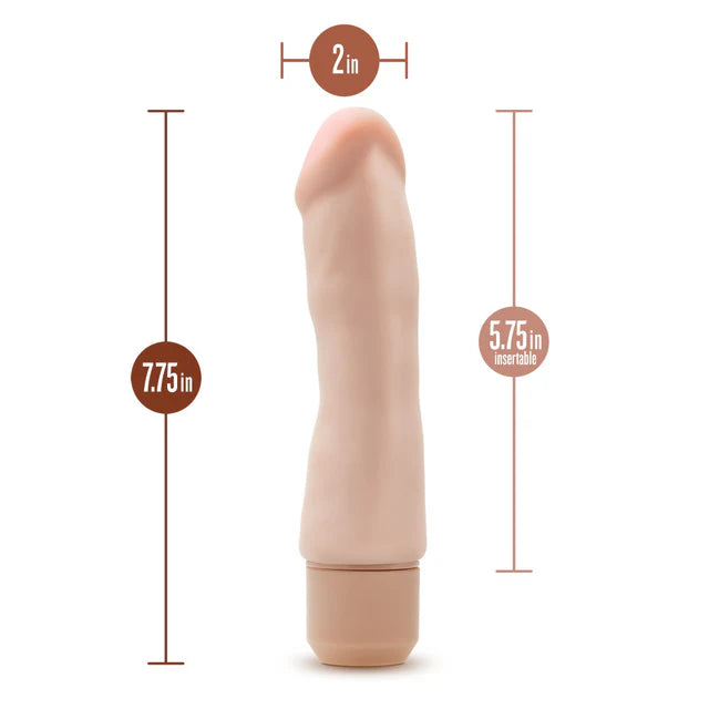 Dr. Skin Silicone – Dr. Steve - 7 Inch Vibrating Dildo - Beige