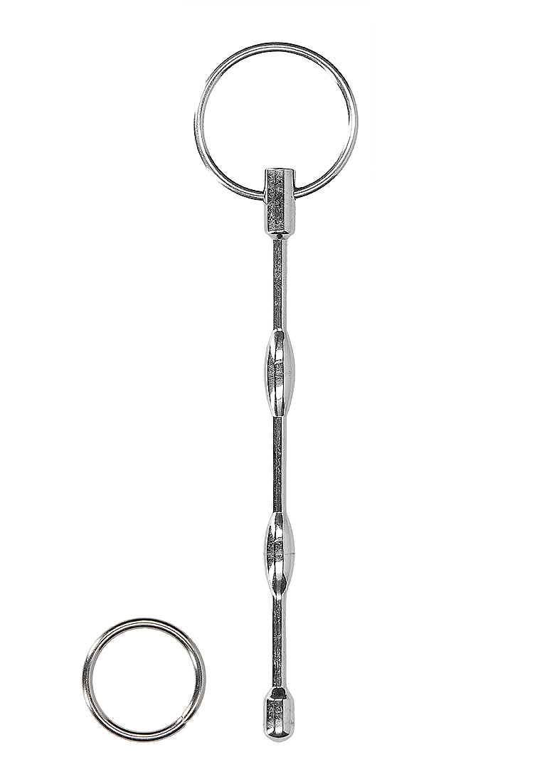 Urethral Sounding - Stainless Steel Ribbed Plug With Ring