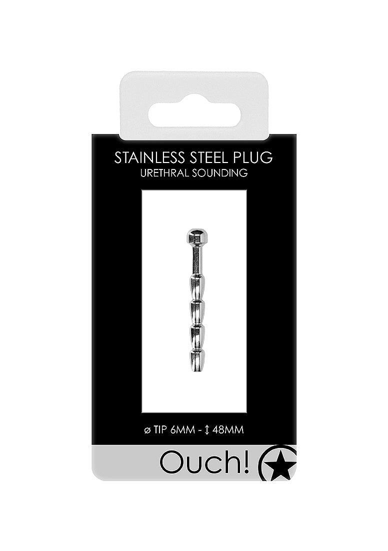 Urethral Sounding - Stainless Steel Plug - 6mm