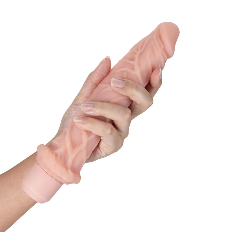 Dr. Skin Silicone - Dr. Richard - 9 Inch Vibrating Dildo -Beige