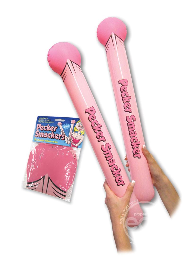 Pecker Smackers Inflatable Balloon Sticks (2 Per Pack)